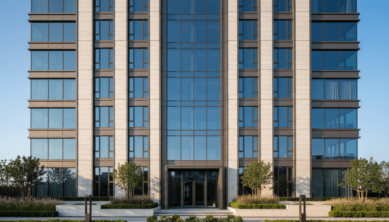 Modern multifamily residential building exterior